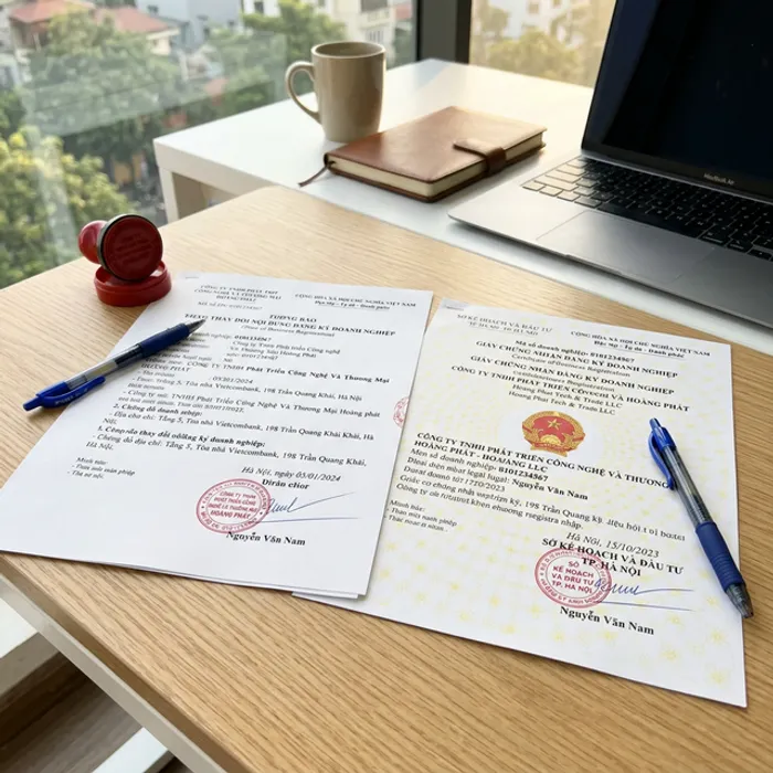 Tải Mẫu 12 Thông báo thay đổi địa chỉ trụ sở chính do sáp nhập Vũng Tàu - TP.HCM. Hướng dẫn chi tiết thủ tục, hồ sơ theo Thông tư 68/2025/TT-BTC.